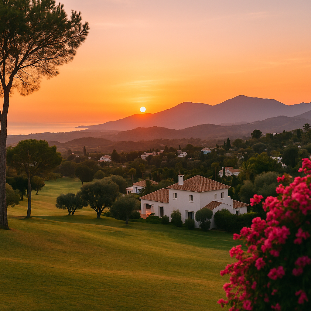 Sunset paints the landscape breathtaking